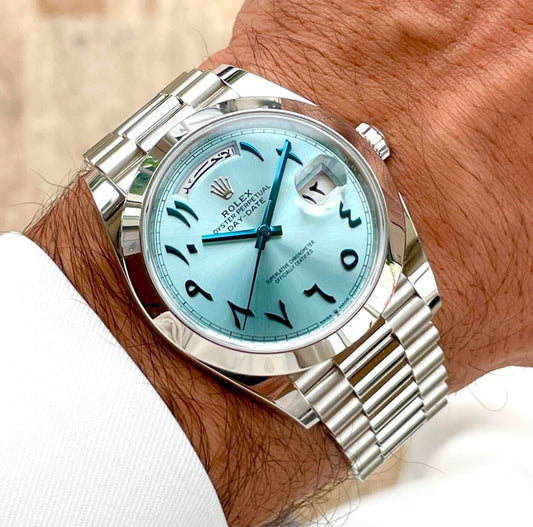Day-Date 40 40mm Ice Blue Arabic Dial